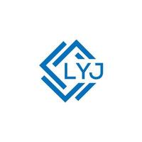 lyj lettre design.lyj lettre logo conception sur blanc Contexte. lyj Créatif cercle lettre logo concept. lyj lettre conception. vecteur