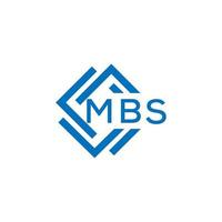 mbs lettre logo conception sur blanc Contexte. mbs Créatif cercle lettre logo concept. mbs lettre conception. vecteur