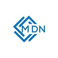 mdn lettre logo conception sur blanc Contexte. mdn Créatif cercle lettre logo concept. mdn lettre conception. vecteur