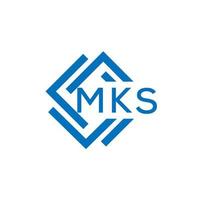 mks lettre logo conception sur blanc Contexte. mks Créatif cercle lettre logo concept. mks lettre conception. vecteur