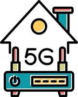 5g l'Internet lien vecteur icône