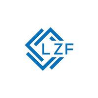 lzf lettre logo conception sur blanc Contexte. lzf Créatif cercle lettre logo concept. lzf lettre conception. vecteur