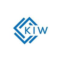 kiwi lettre logo conception sur blanc Contexte. kiwi Créatif cercle lettre logo concept. kiwi lettre conception. vecteur
