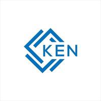 Ken lettre design.ken lettre logo conception sur blanc Contexte. Ken Créatif cercle lettre logo concept. Ken lettre conception. vecteur