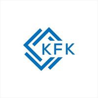 kfk lettre logo conception sur blanc Contexte. kfk Créatif cercle lettre logo concept. kfk lettre conception. vecteur
