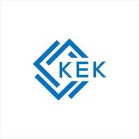 kek lettre logo conception sur blanc Contexte. kek Créatif cercle lettre logo concept. kek lettre conception. vecteur
