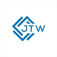 jtw lettre logo conception sur blanc Contexte. jtw Créatif cercle lettre logo concept. jtw lettre conception. vecteur