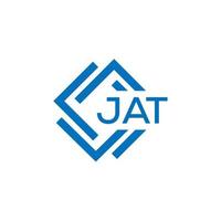 jat lettre logo conception sur blanc Contexte. jat Créatif cercle lettre logo concept. jat lettre conception. vecteur