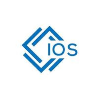 ios lettre conception.ios lettre logo conception sur blanc Contexte. ios Créatif cercle lettre logo concept. ios lettre conception. vecteur