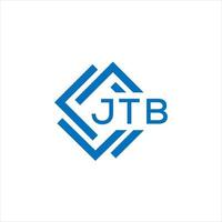 jtb lettre logo conception sur blanc Contexte. jtb Créatif cercle lettre logo concept. jtb lettre conception. vecteur