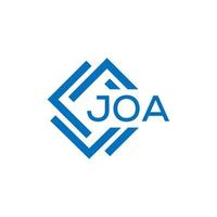 Joa lettre logo conception sur noir Contexte. Joa Créatif cercle lettre logo concept. Joa lettre conception. vecteur