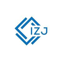 izj lettre logo conception sur blanc Contexte. izj Créatif cercle lettre logo concept. izj lettre conception. vecteur