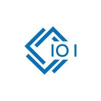 ioi lettre logo conception sur blanc Contexte. ioi Créatif cercle lettre logo concept. ioi lettre conception. vecteur