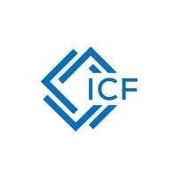icf lettre logo conception sur blanc Contexte. icf Créatif cercle lettre logo concept. icf lettre conception. vecteur