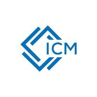 icm lettre logo conception sur blanc Contexte. icm Créatif cercle lettre logo concept. icm lettre conception. vecteur