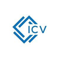 icv lettre logo conception sur blanc Contexte. icv Créatif cercle lettre logo concept. icv lettre conception. vecteur