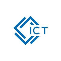 ict lettre logo conception sur blanc Contexte. ict Créatif cercle lettre logo concept. ict lettre conception. vecteur