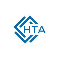 hta lettre logo conception sur blanc Contexte. hta Créatif cercle lettre logo concept. hta lettre conception. vecteur