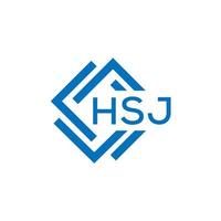 hsj lettre logo conception sur blanc Contexte. hsj Créatif cercle lettre logo concept. hsj lettre conception. vecteur