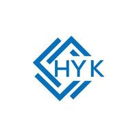 hyk Créatif cercle lettre logo concept. hyk lettre design.hyk lettre logo conception sur blanc Contexte. hyk c vecteur