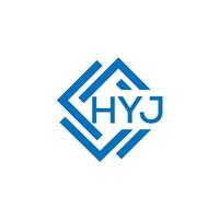 hyj lettre logo conception sur blanc Contexte. hyj Créatif cercle lettre logo concept. hyj lettre conception. vecteur