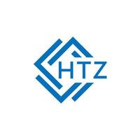 htz lettre logo conception sur blanc Contexte. htz Créatif cercle lettre logo concept. htz lettre conception. vecteur