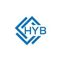 hyb lettre logo conception sur blanc Contexte. hyb Créatif cercle lettre logo concept. hyb lettre conception. vecteur