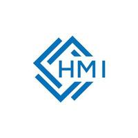 hmi lettre logo conception sur blanc Contexte. hmi Créatif cercle lettre logo concept. hmi lettre conception. vecteur