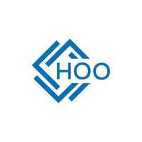 hoo lettre logo conception sur blanc Contexte. hoo Créatif cercle lettre logo concept. hoo lettre conception. vecteur