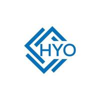 hyo lettre logo conception sur blanc Contexte. hyo Créatif cercle lettre logo concept. hyo lettre conception. vecteur