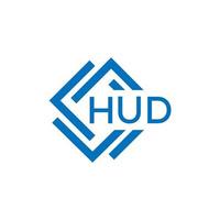 hud lettre logo conception sur blanc Contexte. hud Créatif cercle lettre logo concept. hud lettre conception. vecteur