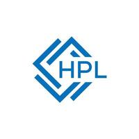 HPL lettre logo conception sur blanc Contexte. HPL Créatif cercle lettre logo concept. HPL lettre conception. vecteur