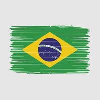 drapeau du brésil brosse illustration vectorielle vecteur