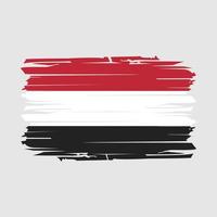 vecteur de brosse drapeau yémen
