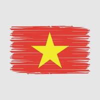drapeau vietnam brosse illustration vectorielle vecteur