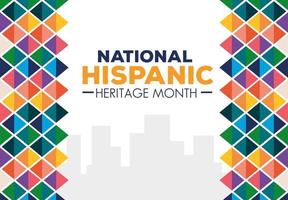 bannière du mois national du patrimoine hispanique vecteur