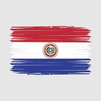 drapeau du paraguay illustration vectorielle brosse vecteur