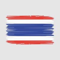 drapeau de la thaïlande brosse illustration vectorielle vecteur