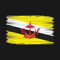 drapeau brunei brosse illustration vectorielle vecteur