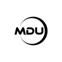 mdu lettre logo conception dans illustration. vecteur logo, calligraphie dessins pour logo, affiche, invitation, etc.