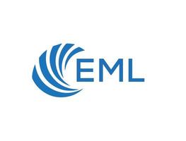 eml lettre logo conception sur blanc Contexte. eml Créatif cercle lettre logo concept. eml lettre conception. vecteur