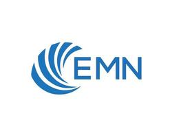 emn lettre logo conception sur blanc Contexte. emn Créatif cercle lettre logo concept. emn lettre conception. vecteur