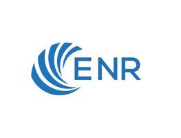 enr lettre logo conception sur blanc Contexte. enr Créatif cercle lettre logo concept. enr lettre conception. vecteur