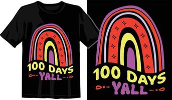 100e jours d'école, conception de t-shirt des cent jours, t-shirt de célébration des 100e jours vecteur