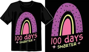 100e jours d'école, conception de t-shirt des cent jours, t-shirt de célébration des 100e jours vecteur