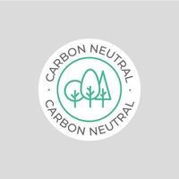 carbone neutre étiquette vecteur icône