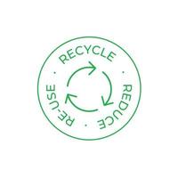 recycler, réutilisation, réduire Facile ligne vecteur icône