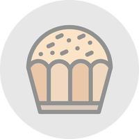 conception d'icône de vecteur de cupcake