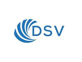 DSV lettre logo conception sur blanc Contexte. DSV Créatif cercle lettre logo concept. DSV lettre conception. vecteur