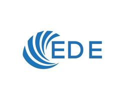 ede lettre logo conception sur blanc Contexte. ede Créatif cercle lettre logo concept. ede lettre conception. vecteur